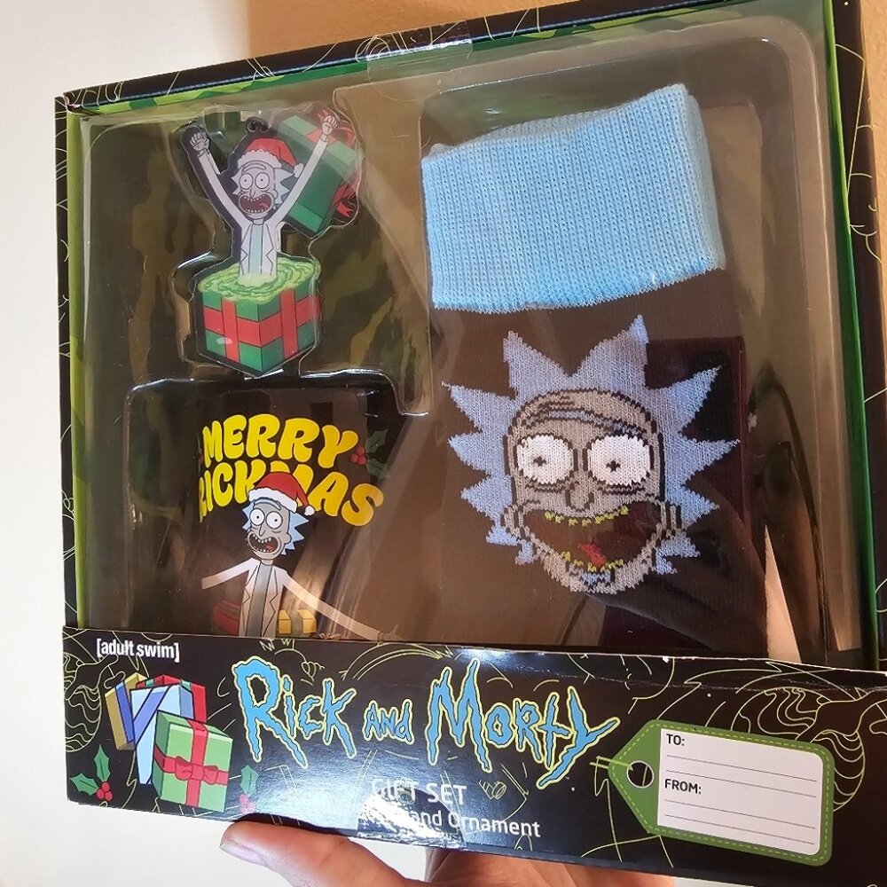 Rick and Morty CultureFly Gift Set with Mug Socks and Ornament